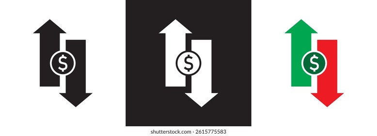 Volatility Icon.  Vector for websites, mobile interfaces, presentations, banner, visual branding etc. Vector illustration. isolated on white and black background. EPS 10