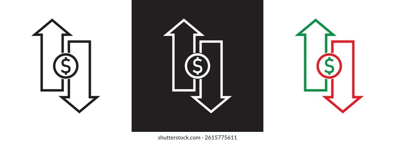 Volatility Icon.  Vector for websites, mobile interfaces, presentations, banner, visual branding etc. Vector illustration. isolated on white and black background. EPS 10