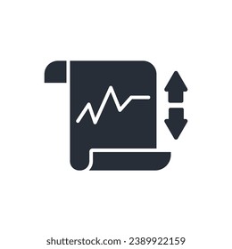 icono de volatilidad. vector.Curso editable.Signo de estilo lineal para uso de diseño web,logotipo.Ilustración de símbolo.