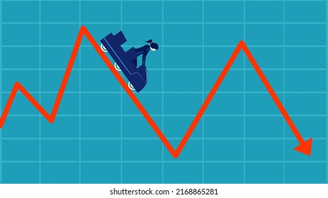 The volatility of investing in the stock market. investors riding a roller coaster