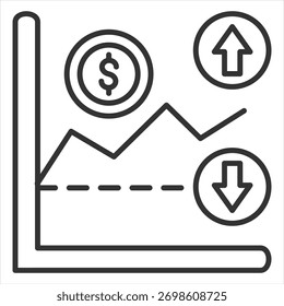 Volatility Outline Icon Vector Illustration