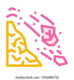 volcanic bomb color icon vector. volcanic bomb sign. isolated symbol illustration