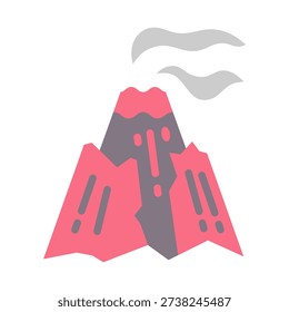 Volcanic Eruption Icon - Flat Color Icons For Emergency Management