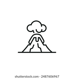 Icono de Erupción Volcánica. Icono de erupción volcánica simple para redes sociales, App y Diseño web. Ilustración vectorial.