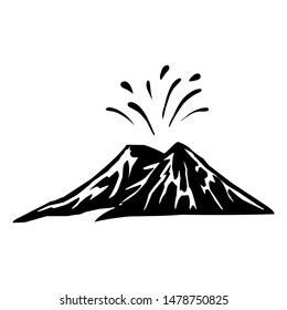 Volcanic Eruption Icon Vector Illustration