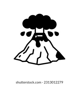 Volcanic Eruption icon in vector. Illustration