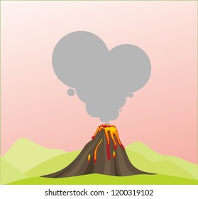 volcanic eruption illustration
