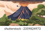 Volcanic Eruption Is A Violent Geological Event Where Molten Rock, Ash, And Gases Are Expelled From A Volcano Vent