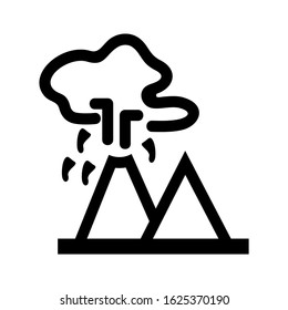 volcanic icon or logo isolated sign symbol vector illustration - high quality black style vector icons
