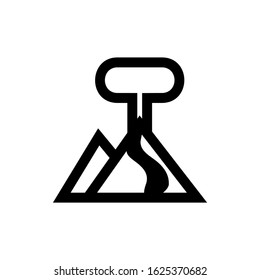 volcanic icon or logo isolated sign symbol vector illustration - high quality black style vector icons
