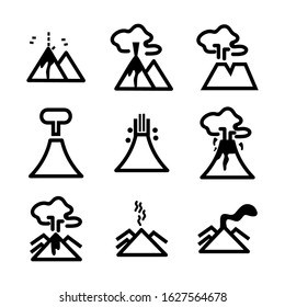volcanic icon or logo isolated sign symbol vector illustration - Collection of high quality black style vector icons
