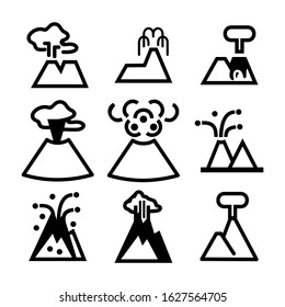 volcanic icon or logo isolated sign symbol vector illustration - Collection of high quality black style vector icons
