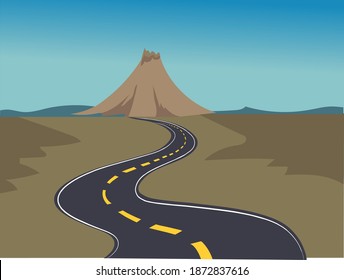 Volcanic Landscape vector image and illustration