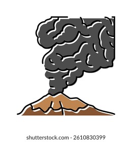 volcanic smoke color icon vector. volcanic smoke sign. isolated symbol illustration