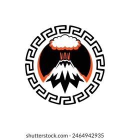 volcano abstract vector symbol logo