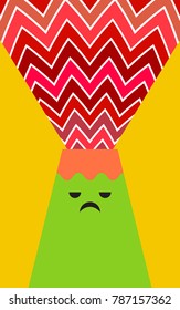 Volcano clipart vector