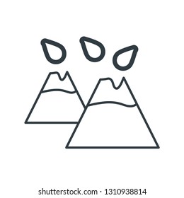 Volcano concept line icon. Simple element illustration. Volcano concept outline symbol design. Can be used for web and mobile UI/UX . Modern vector style