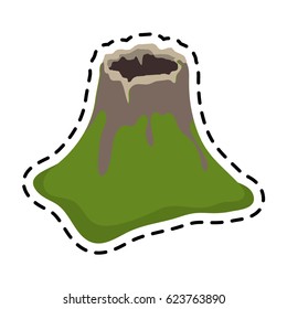 volcano crater icon image