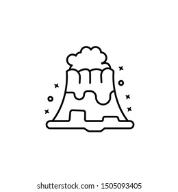 Volcano danger landscape icon. Element of Hawaii icon