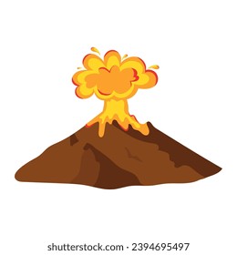 diseño volcánico con vector magma aislado
