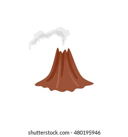 Volcano eruption with hot lava illustration