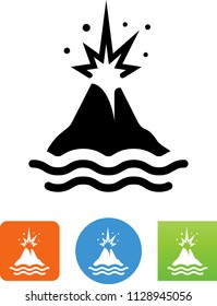 Volcano Eruption Icon