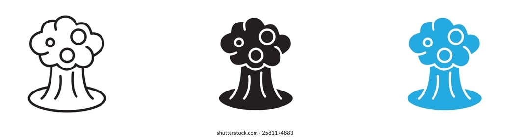 Volcano eruption icon black white vector outline