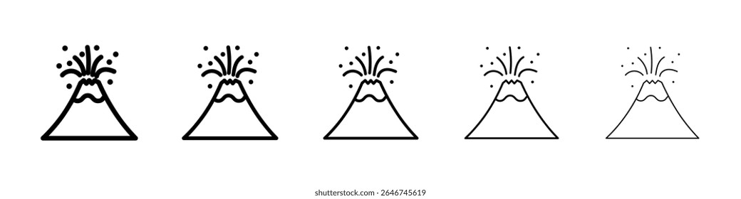 Volcano eruption icon concept. graphic design, logo, Web, UI.