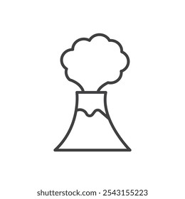 Volcano eruption icon set. vector illustration.
