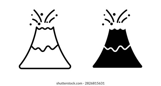 Volcano eruption icon simple artwork collection. EPS10