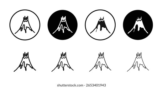 Ícone de erupção vulcânica simples vetor símbolo isolado