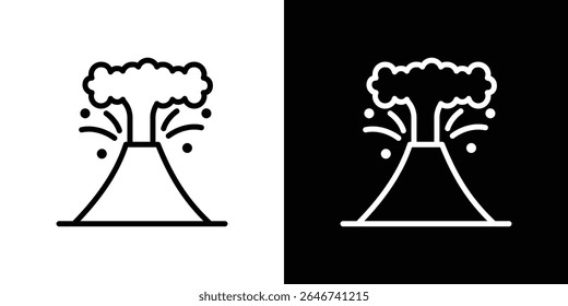 Volcano eruption icon vector simple element illustration editable