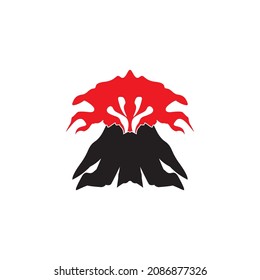 Logo für Vulkanausbrüche, Vektorgrafik
