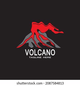 Logo für Vulkanausbrüche, Vektorgrafik