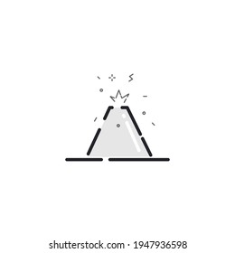volcano eruption vector minimal sign