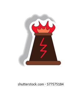 volcano explosion and fissure sticker