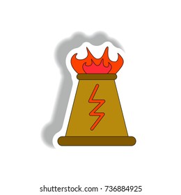volcano explosion and fissure sticker