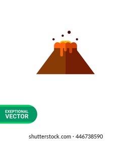 Volcano flat icon