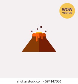 Volcano Flat Icon