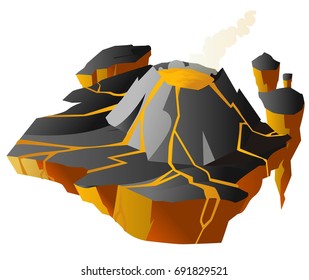 volcano floating island