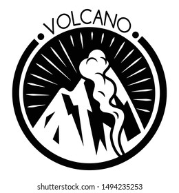 Volcano hill logo. Simple illustration of volcano hill vector logo for web design isolated on white background
