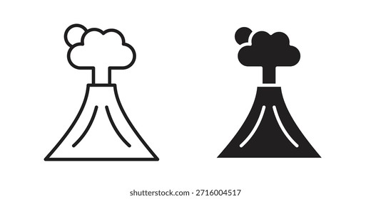 Conceito de ícone vulcânico para infográfico, site ou aplicativo.