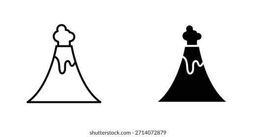 Volcano icon design collection. Vector sign and symbol for UI designs