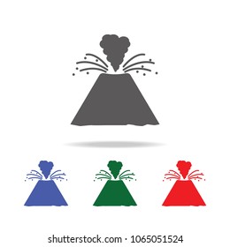 volcano icon. Elements of desister multi colored icons. Premium quality graphic design icon. Simple icon for websites, web design, mobile app, info graphics on white background