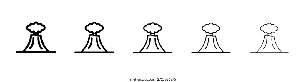 Ícone de vulcão para designs gráficos. Design de vetor de ícones