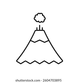 Volcano icon isolated. simple vector icon on white background