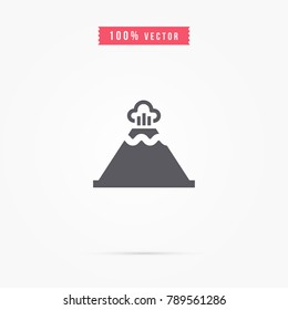 Volcano icon. mountain symbol