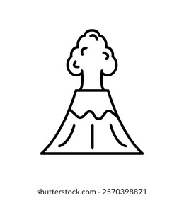 Volcano icon Outline thin set