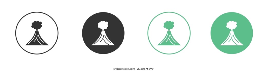 Volcano icon pictograms. Vector eps 10