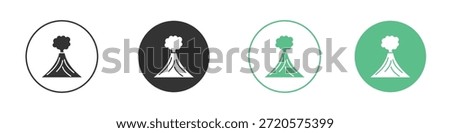Volcano icon pictograms. Vector eps 10